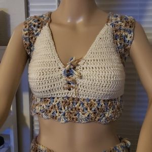 Two piece skirt and crop top